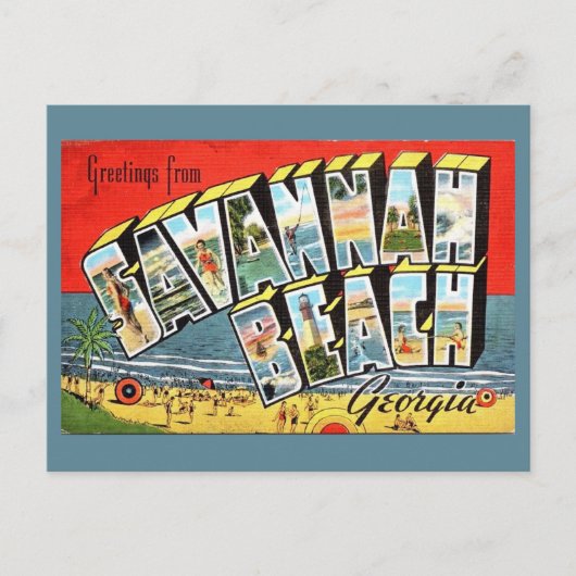サバンナビーチジョージア州2 挨拶ポストカード ポストカード (正面)