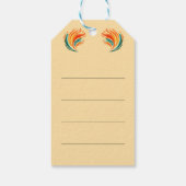 「サバンナポップ・アートの:オレンジとブラックの部族の雰囲気」 ギフトタグ (裏面)