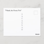 サバンナモントレースクエアカシミールPulaski記念碑 ポストカード (裏面)