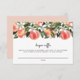 サバンナリトルピーチベビーおむつラッフルカード 招待状