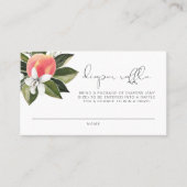 サバンナリトルピーチベビーシャワーおむつラッフル プレイスカード (正面)