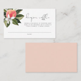 サバンナリトルピーチベビーシャワーおむつラッフル プレイスカード