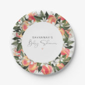 サバンナリトルピーチベビーシャワー ペーパープレート (正面)