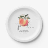 サバンナリトルピーチベビーシャワー ペーパープレート (正面)