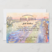 サバンナリバーサンセットウォーターカラーブライダルシャワー 招待状 (正面)