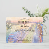 サバンナリバーサンセットウォーターカラーブライダルシャワー 招待状 (スタンド正面)