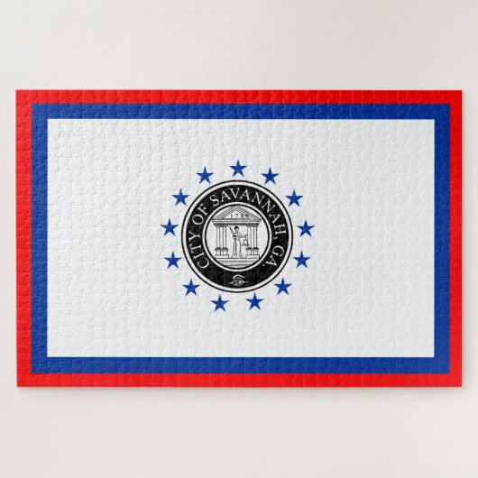 サバンナ国旗（ジョージア） ジグソーパズル (横)