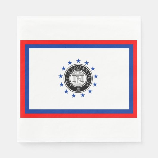 サバンナ国旗（ジョージア） スタンダードランチョンナプキン (正面)