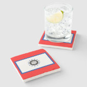 サバンナ国旗(ジョージア) ストーンコースター (横)