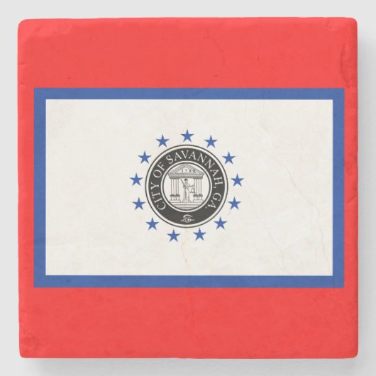 サバンナ国旗(ジョージア) ストーンコースター (正面)