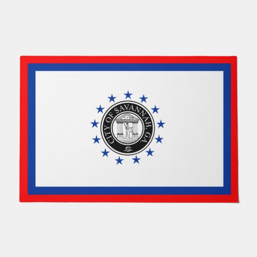 サバンナ国旗（ジョージア） ドアマット (正面)