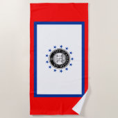 サバンナ国旗(ジョージア) ビーチタオル (正面)