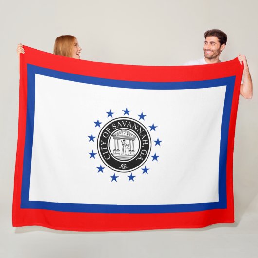 サバンナ国旗（ジョージア） フリースブランケット (インサイチュ)
