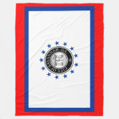 サバンナ国旗（ジョージア） フリースブランケット (正面)