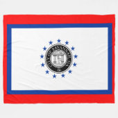 サバンナ国旗（ジョージア） フリースブランケット (正面(横))