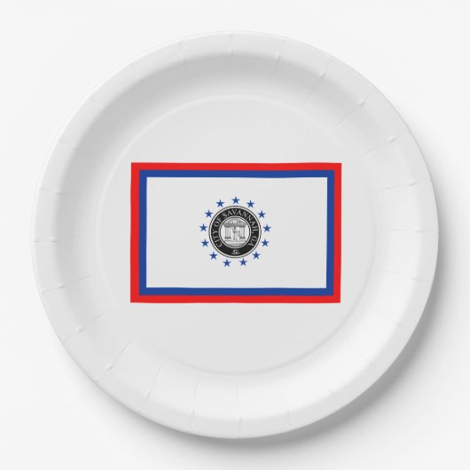 サバンナ国旗（ジョージア） ペーパープレート (正面)