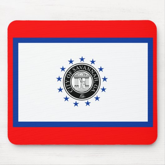 サバンナ国旗(ジョージア) マウスパッド (正面)
