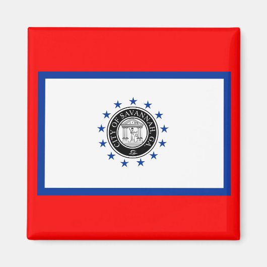 サバンナ国旗（ジョージア） マグネット (正面)