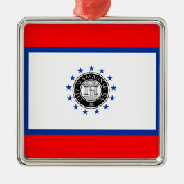 サバンナ国旗（ジョージア） メタルオーナメント