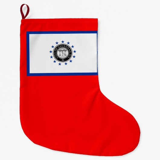 サバンナ国旗（ジョージア） ラージクリスマスストッキング (正面)
