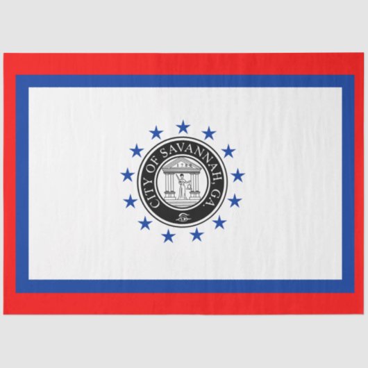 サバンナ国旗（ジョージア） 薄葉紙 (正面)