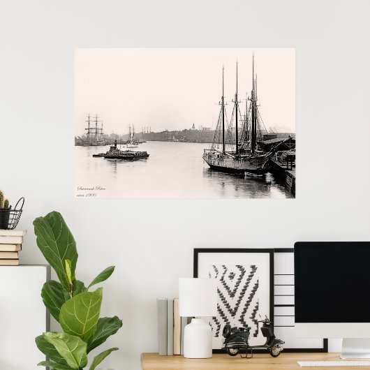 サバンナ川 ポスター (ホームオフィス)