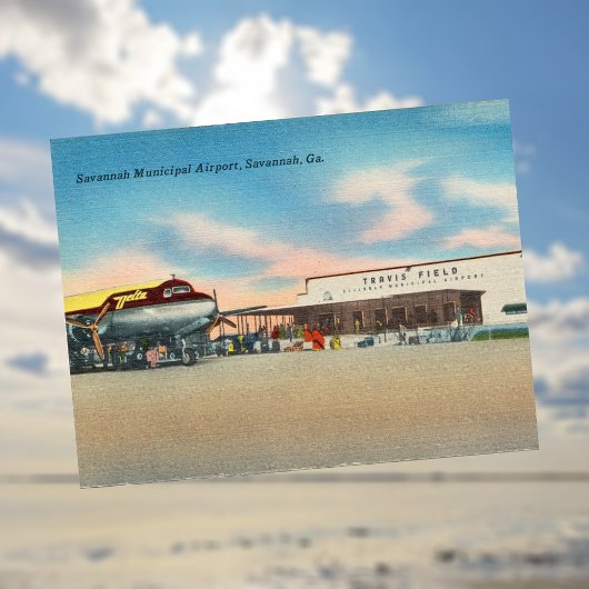 サバンナ市立空港トラヴィスフィールドヒストリック ポストカード