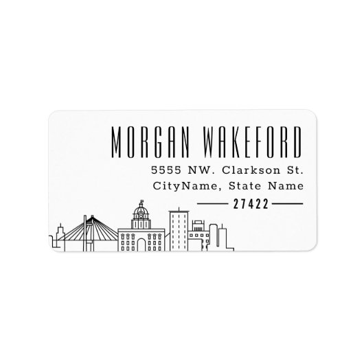 サバンナ様式のスカイライン |大住所 シール (正面)