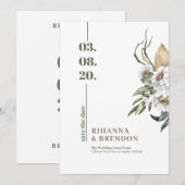 サバンナ水彩花束 招待状 (正面/裏面)