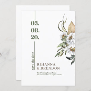 サバンナ水彩花束 招待状