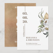 サバンナ水彩花束 招待状 (正面/裏面)