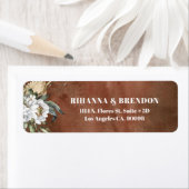 サバンナ花茶色紙質感 ラベル (インサイチュ)