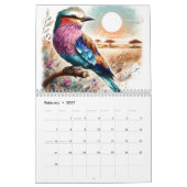 サバンナ草原の模様 カレンダー (2月 2027)