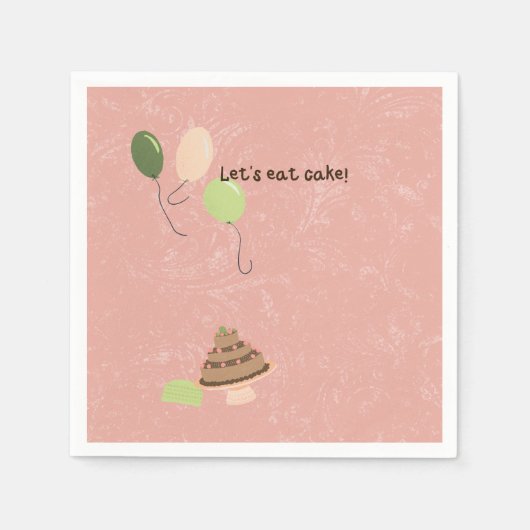 サバンナ誕生日 スタンダードカクテルナプキン (正面)