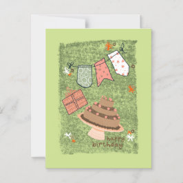 サバンナ誕生日 マグネット招待状