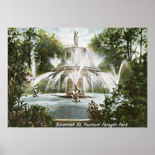 サバンナ1906年フォーサイスパークヴィンテージ ポスター (正面)