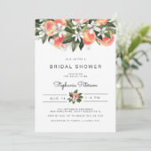 サバンナ-ウォーターカラーピーチフローラブライダルシャワー 招待状 (スタンド正面)