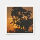 サバンナ・サンセット スタンダードカクテルナプキン (正面)