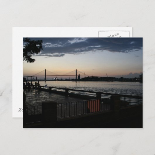 サバンナ・ジョージアの夏の大晦日の眺め ポストカード (正面/裏面)