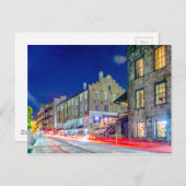 サバンナ・ジョージア・タウンusaウォーターフロント夕べリバー ポストカード (正面/裏面)