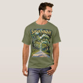 サバンナ ジョージア ヴァンゴッホ オーク通り ヴィンテージ Tシャツ (正面フル)