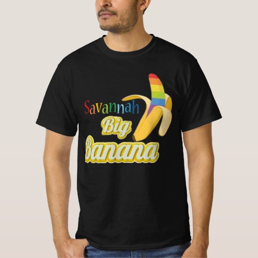 サバンナ ビッグ ゲイ バナナ Tシャツ (正面)