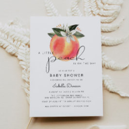 サバンナ – 小さな桃の赤ちゃんシャワー桃 招待状
