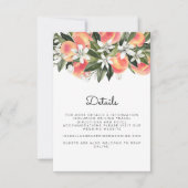 サバンナ – 水彩ピーチホワイトフローラエンクロージャ 招待状 (正面)