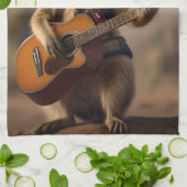 サバンナAメルカトのメロディGuitar Serenade キッチンタオル (折り畳み)