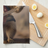 サバンナAメルカトのメロディGuitar Serenade キッチンタオル (四つ折り)