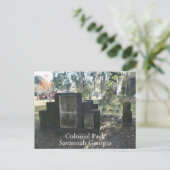サバンナGAコロニアルパーク墓地の写真 ポストカード (スタンド正面)