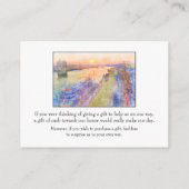 サバンナGAリバー通りウィングウェル結婚ズ エンクロージャーカード (裏面)