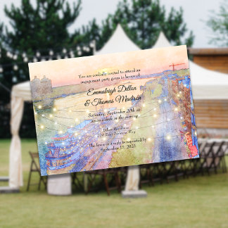 サバンナGAリバー通りサンセット婚約パーティ 招待状