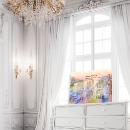 サバンナGA川通りサンセット結婚のシートチャート ポスター